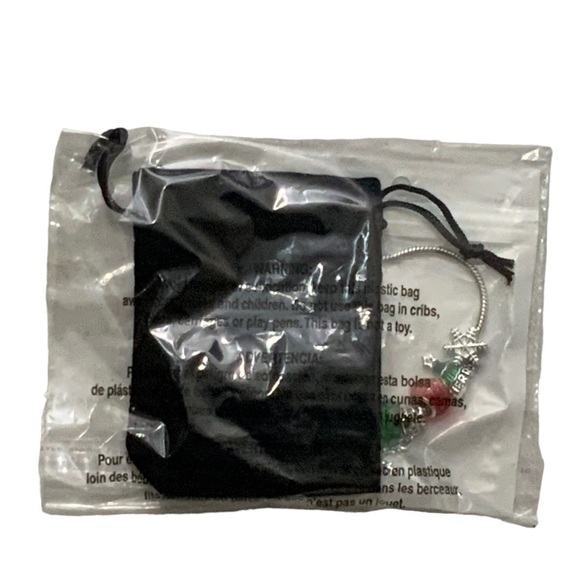 Christmas Charm Bracelet Barrel Charms Multi Color Dangle Glittering Snowflake - Picture 10 of 16